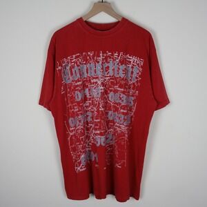 Y2K Connecticut Zip Codes Area Codes Flea Market Shirt Red 2XL 24x32.5